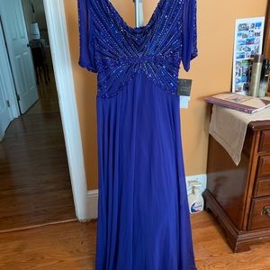 Blue Beaded Formal.